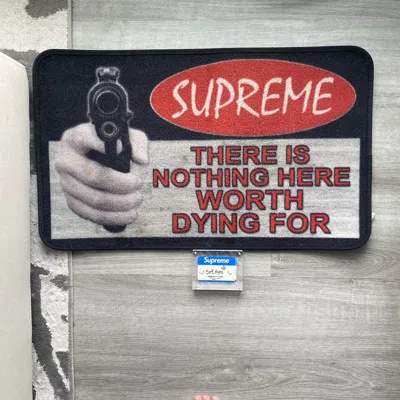 Pre-owned Supreme Nothing Worth Dying For Door Mat In Multicolor
