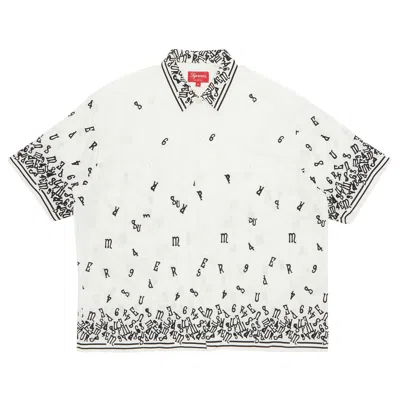Pre-owned Supreme Nouveau Embroidered Short-sleeve Shirt 'white'