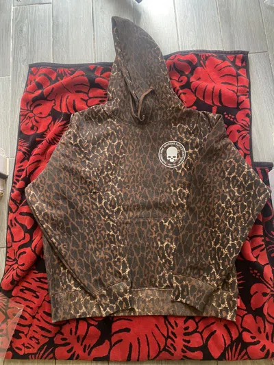 Pre-owned Supreme Number Nine Hooded Sweatshirt Leopard Medium In Multi