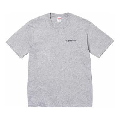 Supreme Nyc Logo T-shirt 'grey Black' In Gray