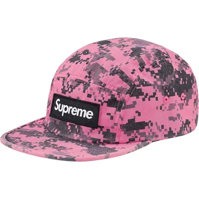 Pre-owned Supreme Nyco Twill Camp Cap In Pink Digi Camo