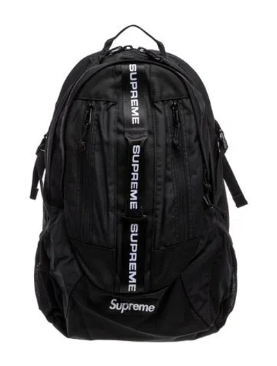 Pre-owned Supreme Nylon Backpack In Black/white