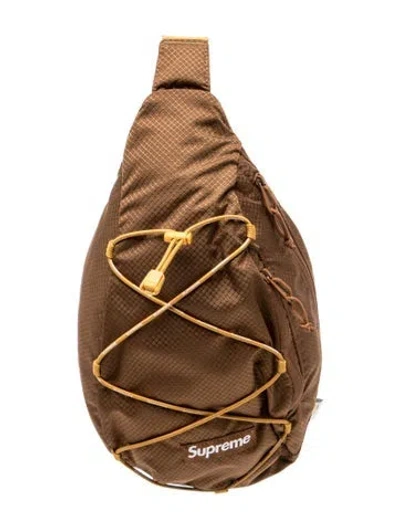 Pre-owned Supreme Nylon Backpack In Brown