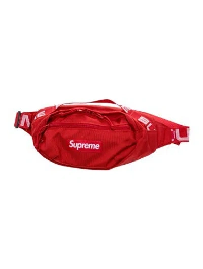 Pre-owned Supreme Nylon Belt Bag In Red