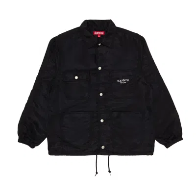 Pre-owned Supreme Nylon Chore Coat 'black'