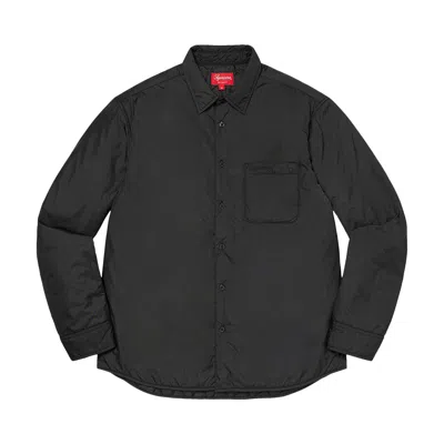 Pre-owned Supreme Nylon Filled Shirt 'black' | Men's Size M