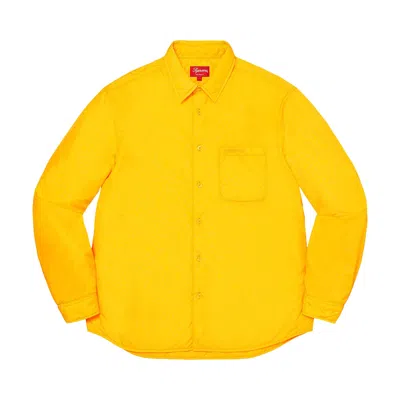 Pre-owned Supreme Nylon Filled Shirt 'yellow' | Men's Size Xl