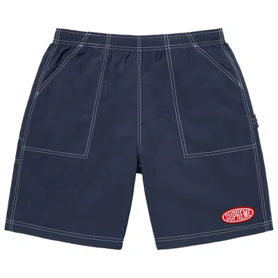 Pre-owned Supreme Nylon Painter Short 'navy' | Blue | Men's Size S