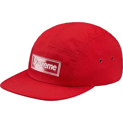 Pre-owned Supreme Nylon Pique Camp Cap In Red