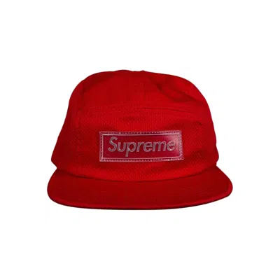 Pre-owned Supreme Nylon Pique Camp Cap 'red' | Men's Size Onesize