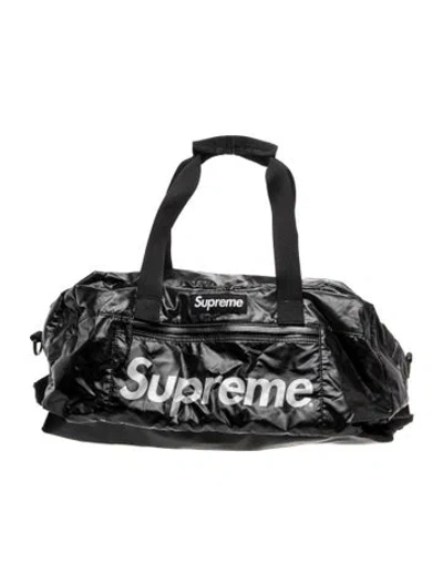 Pre-owned Supreme Nylon Weekender Bag In Black