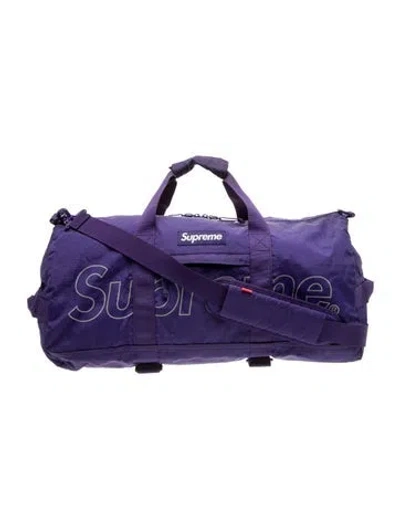 Pre-owned Supreme Nylon Weekender Bag In Purple