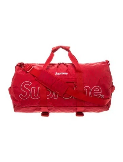 Pre-owned Supreme Nylon Weekender Bag In Red
