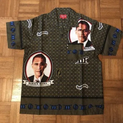 Pre-owned Supreme Obama Shirt Green Size M Ships Anywhere