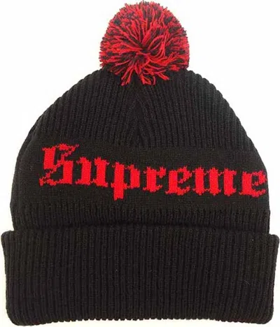 Pre-owned Supreme Old English Beanie In Black