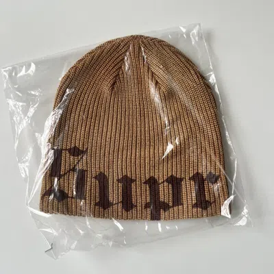 Pre-owned Supreme Old English Beanie Skullie Hat Brown