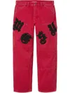 Supreme Old English Canvas Double Knee Painter "ss 25 In Brown
