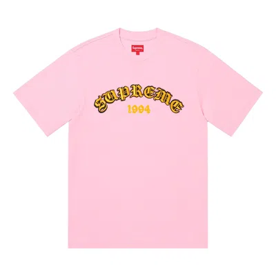 Pre-owned Supreme Old English Glow Short-sleeve Top 'pale Pink' | Men's Size L
