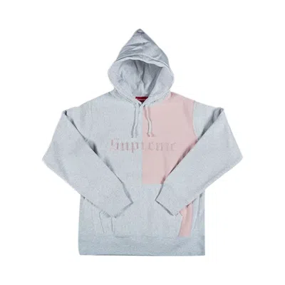 Pre-owned Supreme Old English Hooded Sweatshirt 'ash Grey' In Gray