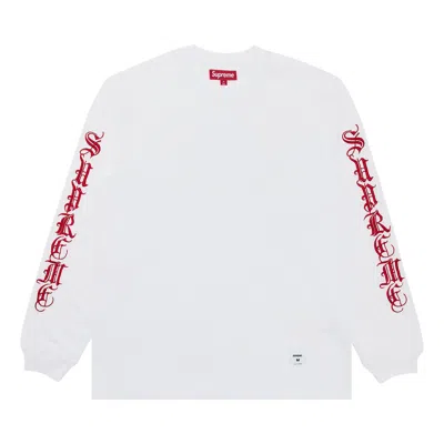 Pre-owned Supreme Old English Long-sleeve Top 'white'