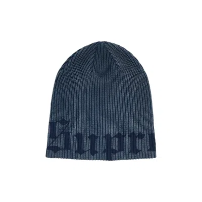 Pre-owned Supreme Old English Printed Beanie 'slate' | Blue | Men's Size Onesize