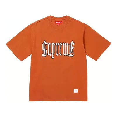 Supreme Old English S/s T-shirt 'orange White'