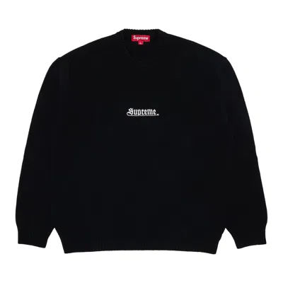 Pre-owned Supreme Old English Sweater 'black'