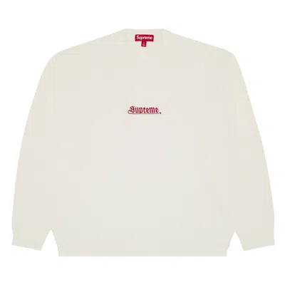 Pre-owned Supreme Old English Sweater 'ivory' In White