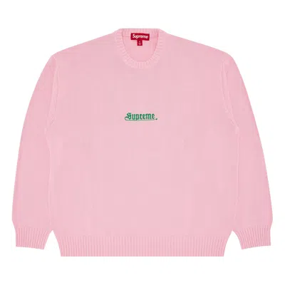 Pre-owned Supreme Old English Sweater 'pink'