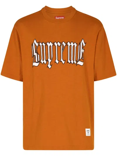 Supreme Old English T恤 In Orange