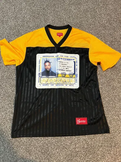 Pre-owned Supreme Ol'dirty Bastard Football Top In Gold