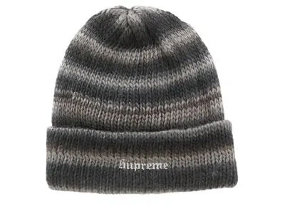 Pre-owned Supreme Ombré Stripe Beanie In Black