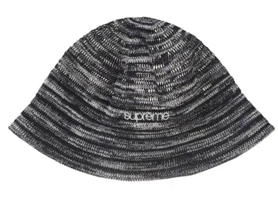 Pre-owned Supreme Open Knit Crusher Hat In Black