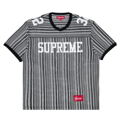 Pre-owned Supreme Open Knit Football Top 'black' | Men's Size Xxl