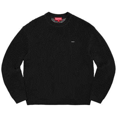 Pre-owned Supreme Open Knit Smallbox Sweater 'black' | Men's Size Xl