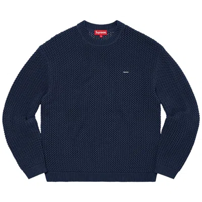 Pre-owned Supreme Open Knit Smallbox Sweater 'navy' | Blue | Men's Size M