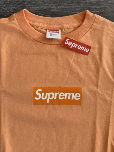 Pre-owned Supreme Orange Box Logo Tee 2007