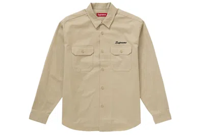Pre-owned Supreme Our Lady Work Shirt Khaki