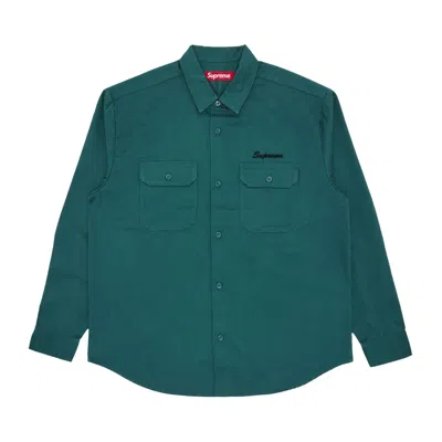 Pre-owned Supreme Our Lady Work Shirt 'work Green'