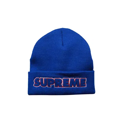 Pre-owned Supreme Outline Beanie 'royal Blue' | Men's Size Onesize