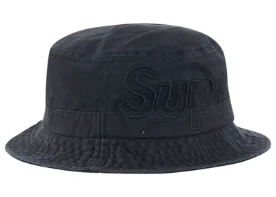 Pre-owned Supreme Outline Crusher Hat In Black