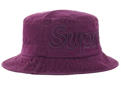 Pre-owned Supreme Outline Crusher Hat In Dark Purple
