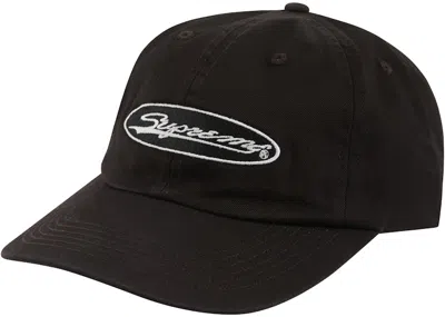 Pre-owned Supreme Oval 6panel In Black