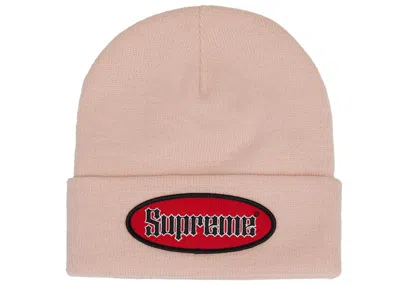 Pre-owned Supreme Oval Patch Beanie (ss22) In Pink