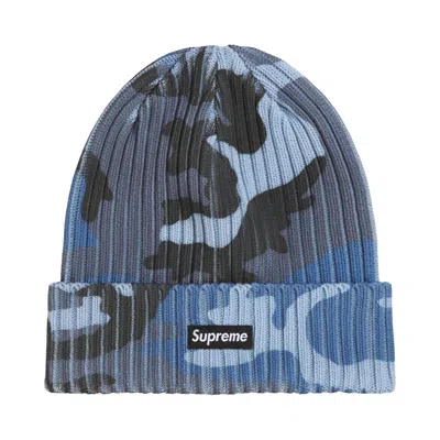 Pre-owned Supreme Overdyed Beanie 'blue Camo' | Men's Size Onesize