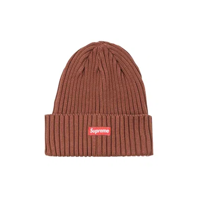 Pre-owned Supreme Overdyed Beanie 'brown'