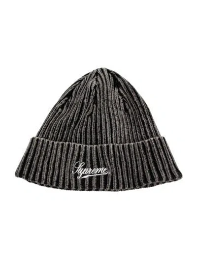 Pre-owned Supreme Overdyed Beanie In Gray