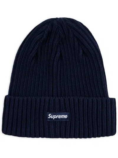 Supreme Overdyed Beanie Hat In Blue