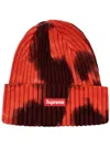 Supreme Overdyed Beanie Hat In Red