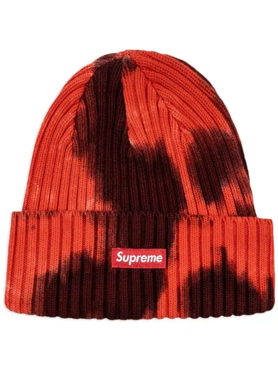Supreme Overdyed Beanie Hat In Red